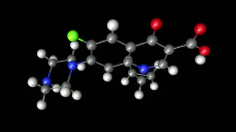 A cipro molecule 動画素材 12377540