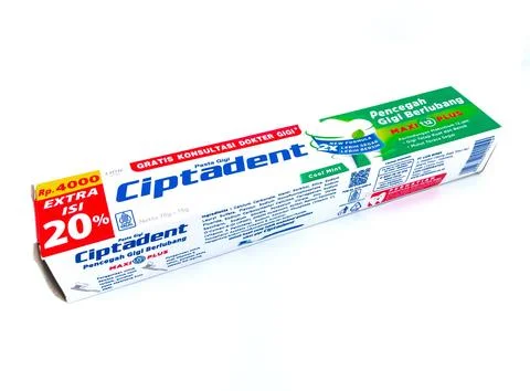 Ciptadent toothpaste isolated on white background Stock Photos