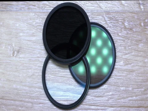 CIR-PL, ND, UV Filters For Camera Lens Stock Footage 75429456
