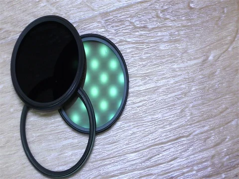 CIR-PL, ND, UV Filters For Camera Lens Stock Footage 75429474