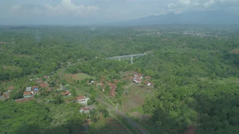 Cirahong Bridge, A Double Deck Structure of Metal Railway and Car Bridge Stock Footage 131080643