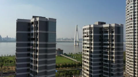 CIRCA 2020 - aerial top down of empty abandoned streets of Los Angeles during Stock Footage 129697053