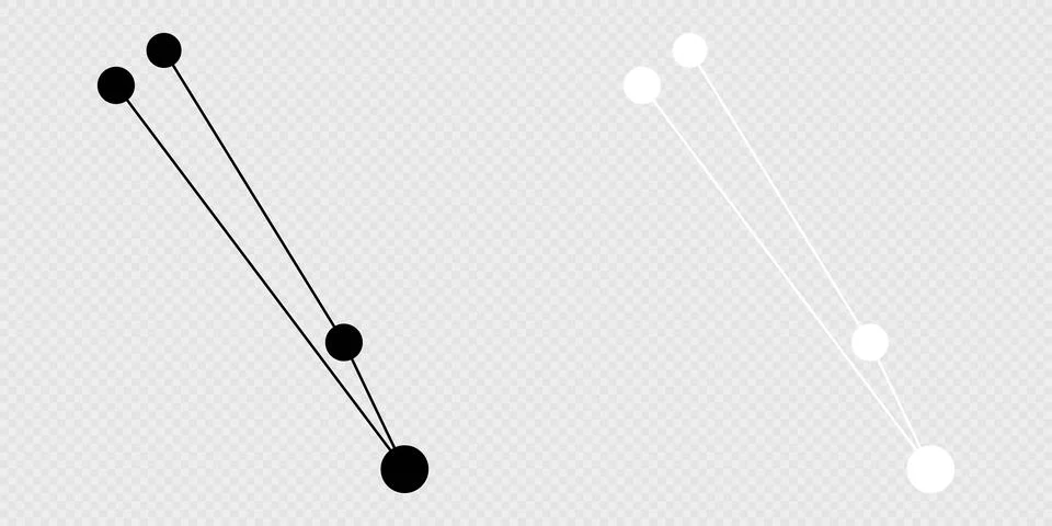 Circinus constellation map set. Vector illustration. Stock Illustration