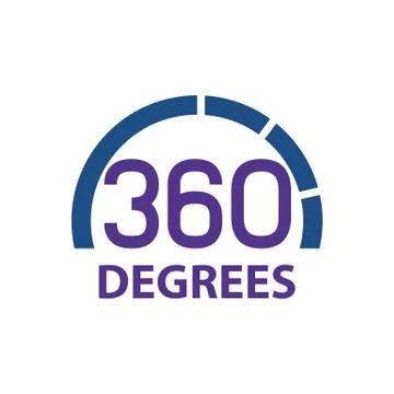 Circle 360 degrees logo concept design. Symbol graphic template element Stock Illustration