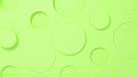 Circle 3d shapes geometric animation on green background. 4k loop render footage Stock Footage 107766538
