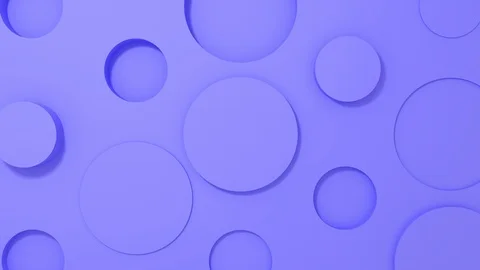 Circle 3d shapes geometric animation on purple background. 4k loop render footag Stock Footage 107767949