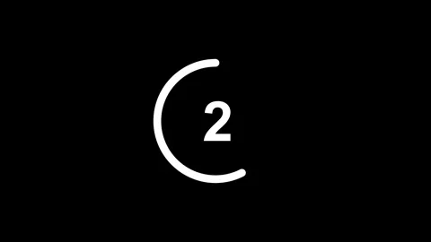 Circle 5 seconds countdown animation isolated on black background Stock Footage 321197910
