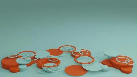 Circle abstract background 3D render Below Stock Illustration