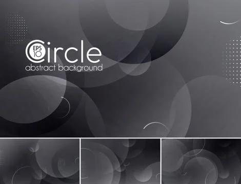 Circle abstract background - black Stock Illustration