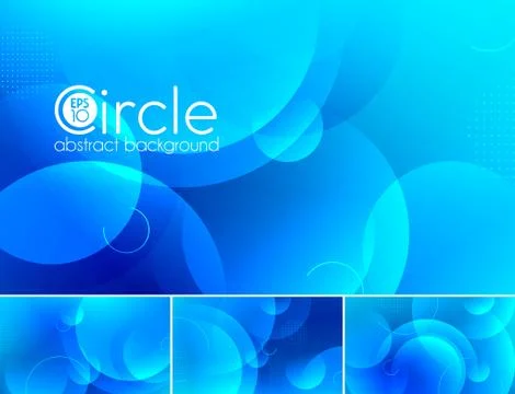 Circle abstract background - blue Stock Illustration