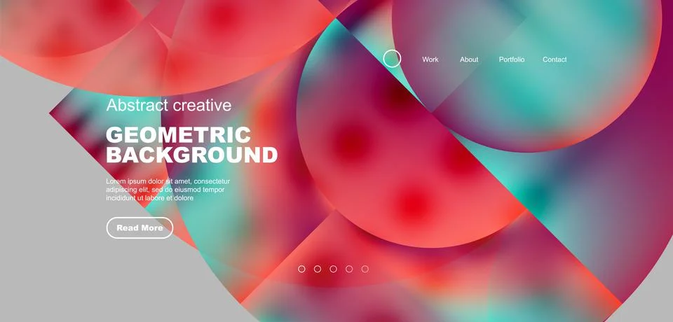 Circle abstract background with fluid gradient colors. Vector illustration for Illustrazione stock