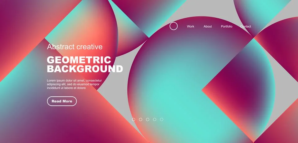 Circle abstract background with fluid gradient colors. Vector illustration for Illustrazione stock