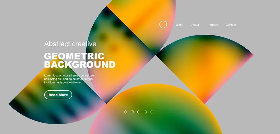 Circle abstract background with fluid gradient colors. Vector illustration for Stock Illustration