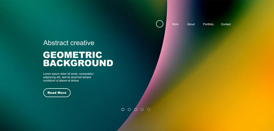 Circle abstract background with fluid gradient colors. Vector illustration for Stock Illustration