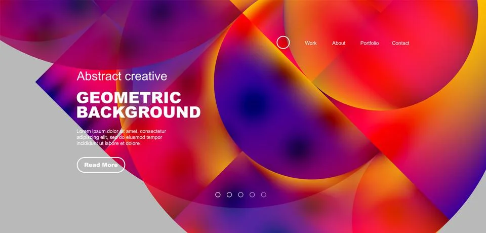 Circle abstract background with fluid gradient colors. Vector illustration for 스톡 일러스트
