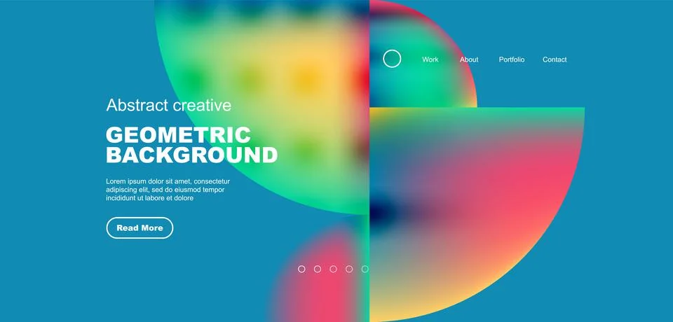 Circle abstract background with fluid gradient colors. Vector illustration for Illustrazione stock