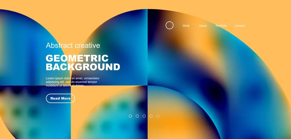 Circle abstract background with fluid gradient colors. Vector illustration for Illustrazione stock