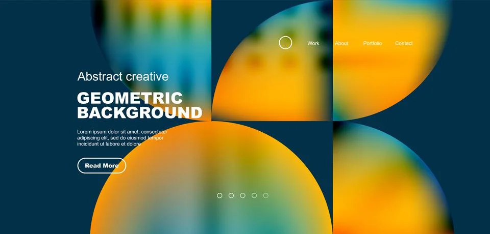 Circle abstract background with fluid gradient colors. Vector illustration for Stock Illustration