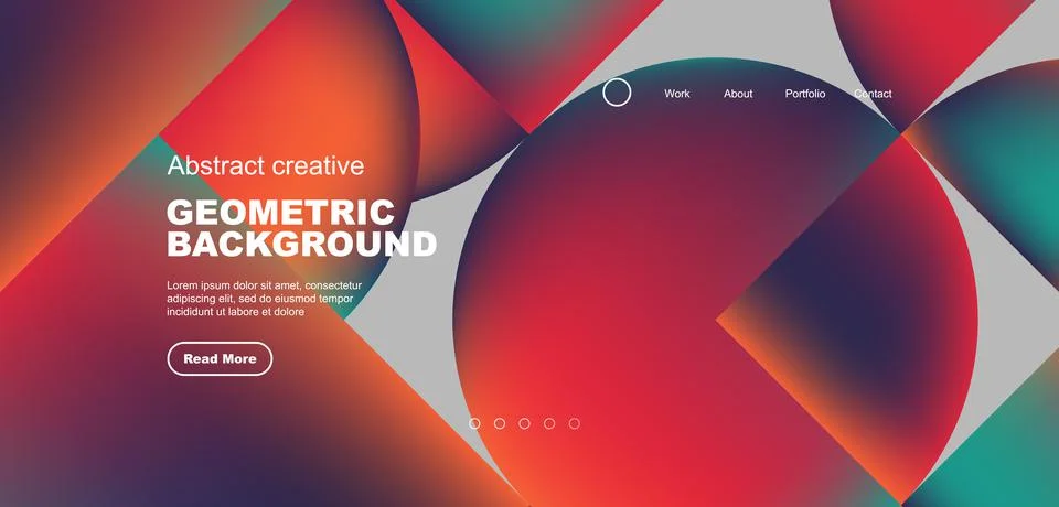 Circle abstract background with fluid gradient colors. Vector illustration for Illustrazione stock