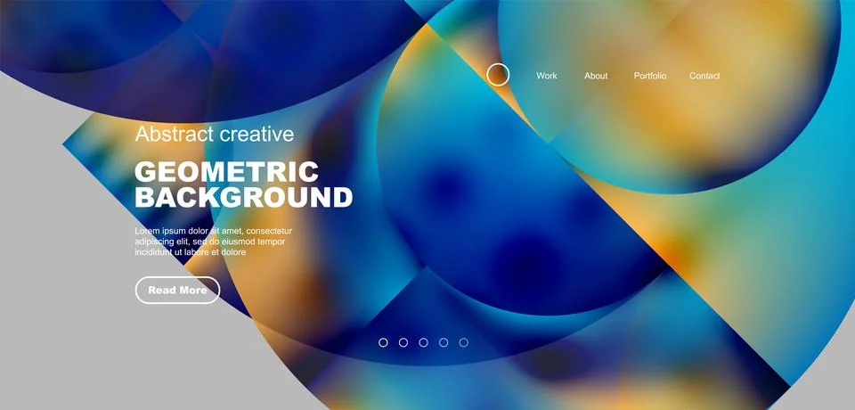Circle abstract background with fluid gradient colors. Vector illustration for Illustrazione stock