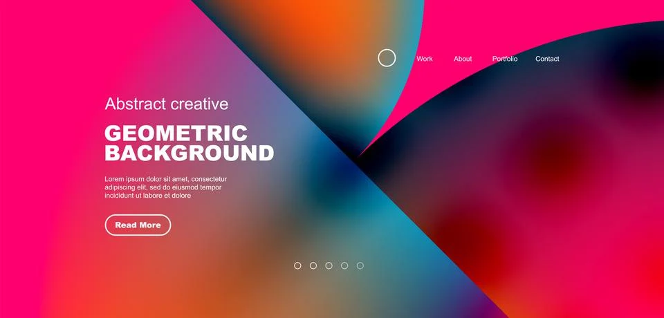 Circle abstract background with fluid gradient colors. Vector illustration for Illustrazione stock