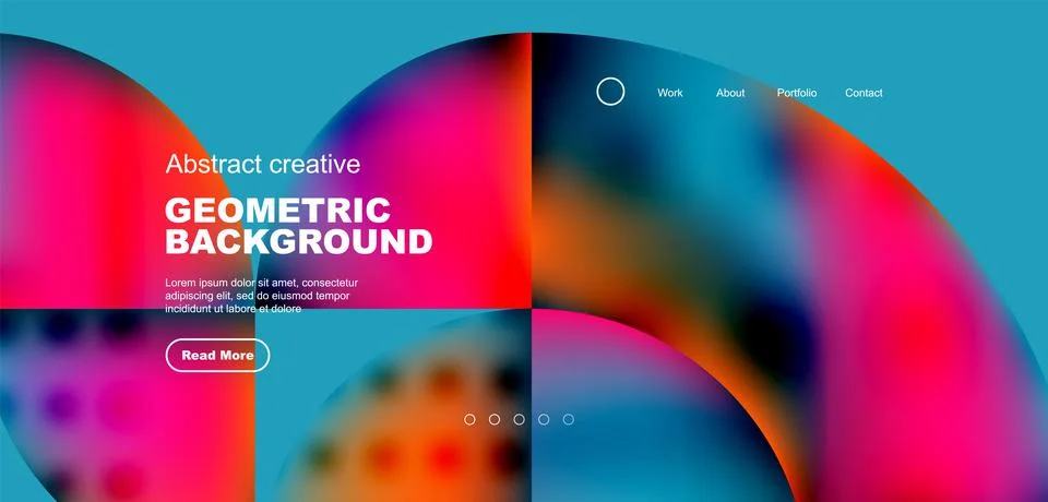 Circle abstract background with fluid gradient colors. Vector illustration for Illustrazione stock