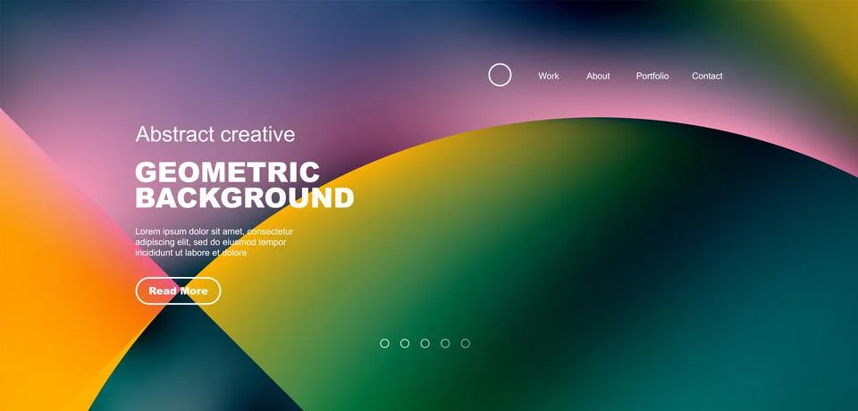 Circle abstract background with fluid gradient colors. Vector illustration for Illustrazione stock