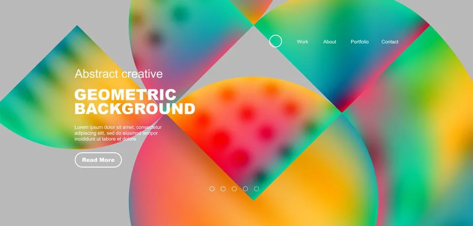 Circle abstract background with fluid gradient colors. Vector illustration for Illustrazione stock