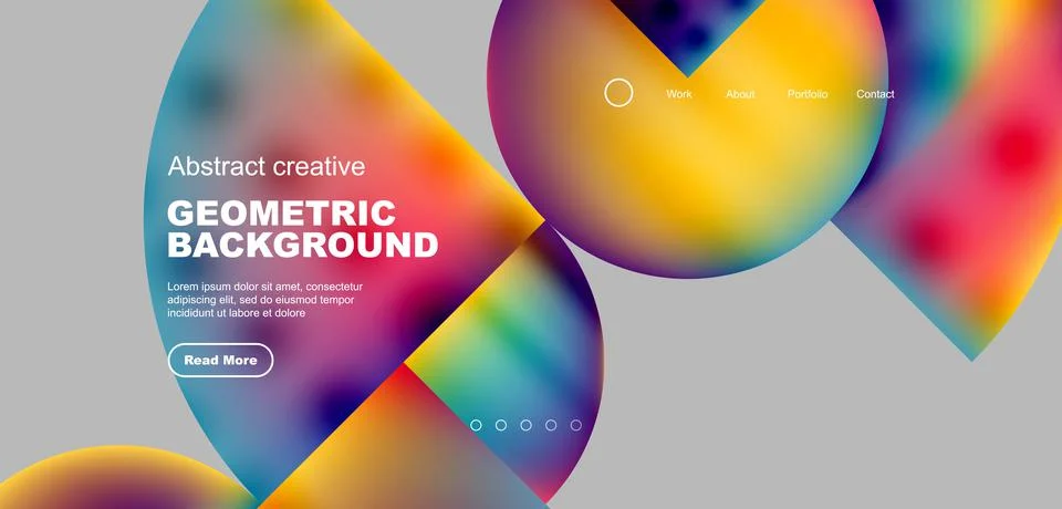 Circle abstract background with fluid gradient colors. Vector illustration for Stock Illustration
