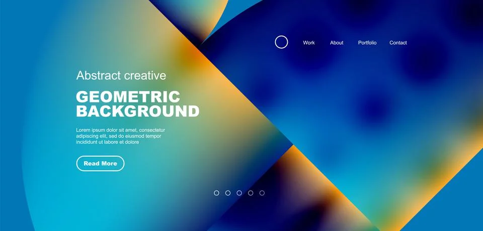 Circle abstract background with fluid gradient colors. Vector illustration for Stock Illustration