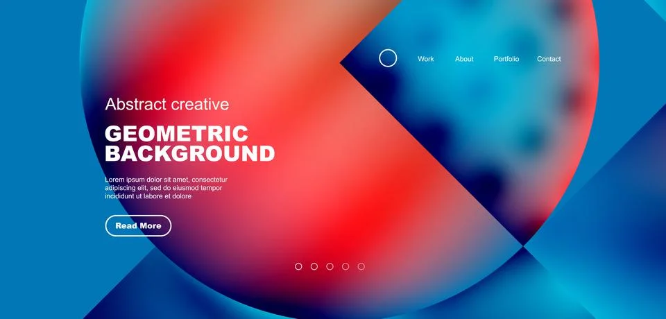 Circle abstract background with fluid gradient colors. Vector illustration for Illustrazione stock