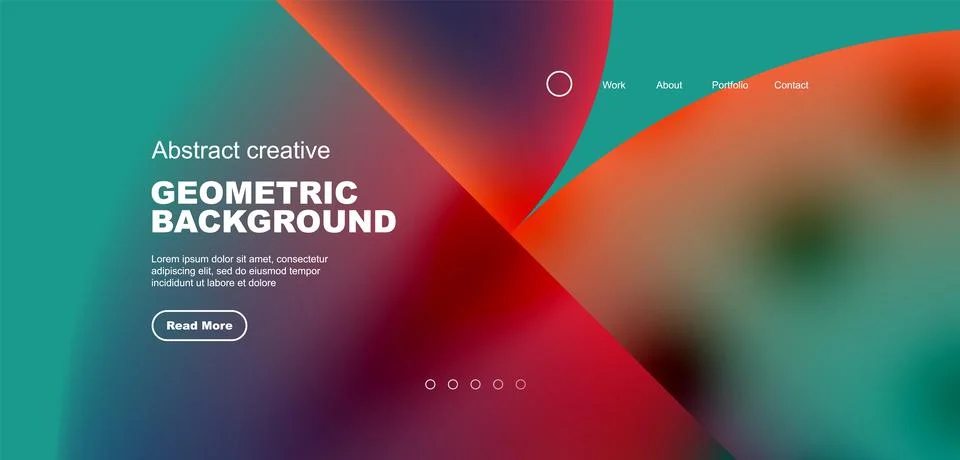 Circle abstract background with fluid gradient colors. Vector illustration for Stock Illustration