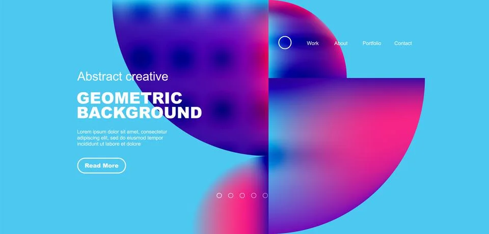 Circle abstract background with fluid gradient colors. Vector illustration for Illustrazione stock