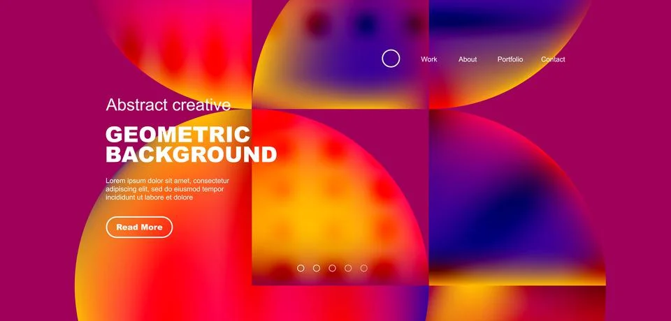 Circle abstract background with fluid gradient colors. Vector illustration for 스톡 일러스트
