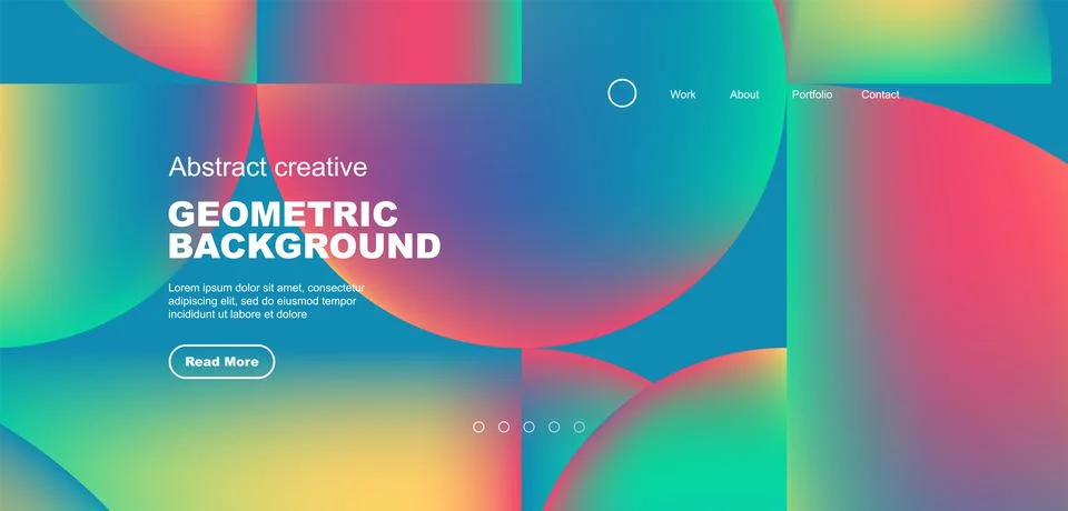 Circle abstract background with fluid gradient colors. Vector illustration for Stock Illustration