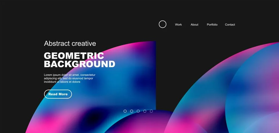 Circle abstract background with fluid gradient colors. Vector illustration for Illustrazione stock