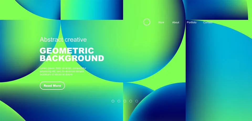 Circle abstract background with fluid gradient colors. Vector illustration for Stock Illustration