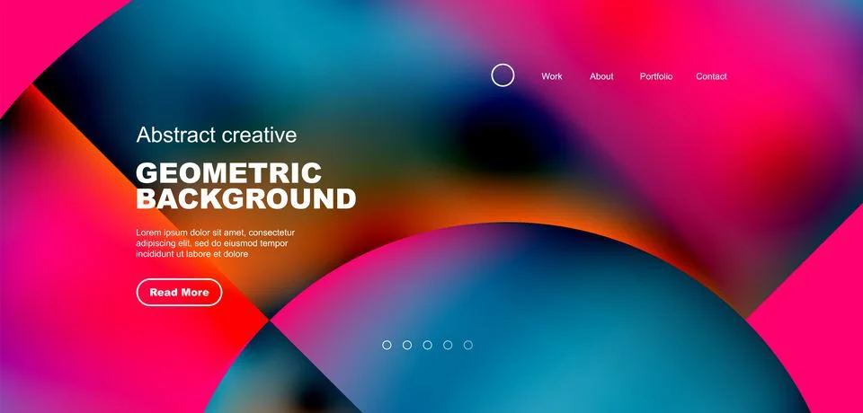 Circle abstract background with fluid gradient colors. Vector illustration for Stock Illustration