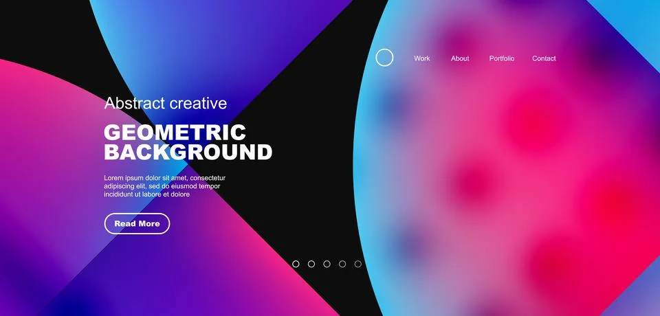 Circle abstract background with fluid gradient colors. Vector illustration for Illustrazione stock