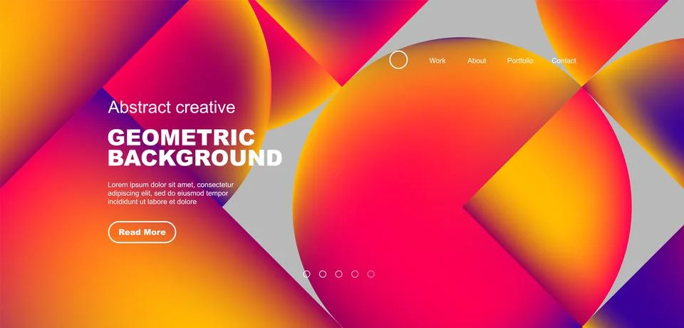 Circle abstract background with fluid gradient colors. Vector illustration for Stockillustratie