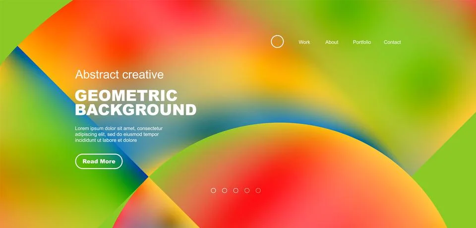 Circle abstract background with fluid gradient colors. Vector illustration for Stock Illustration