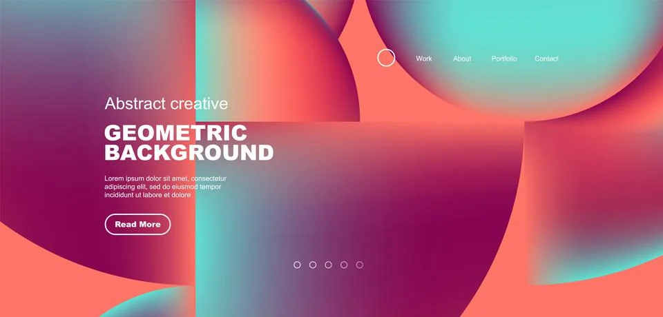 Circle abstract background with fluid gradient colors. Vector illustration for Illustrazione stock