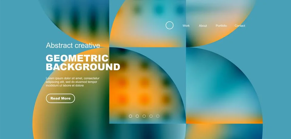 Circle abstract background with fluid gradient colors. Vector illustration for Illustrazione stock