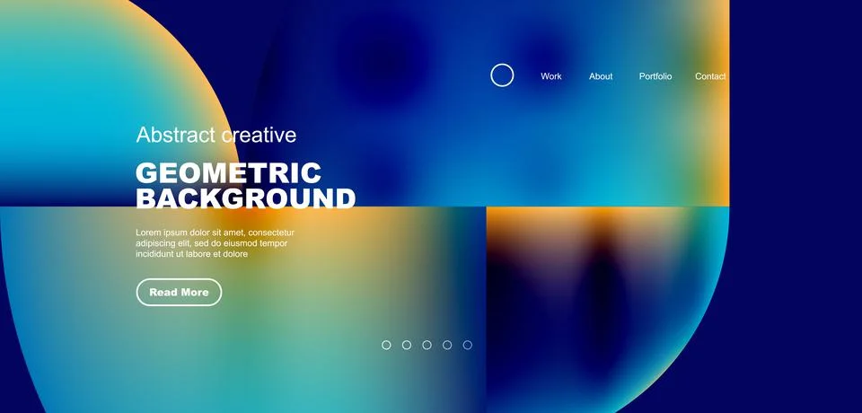 Circle abstract background with fluid gradient colors. Vector illustration for Illustrazione stock