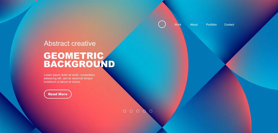 Circle abstract background with fluid gradient colors. Vector illustration for Illustrazione stock