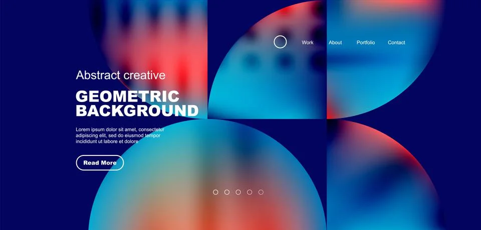 Circle abstract background with fluid gradient colors. Vector illustration for Illustrazione stock