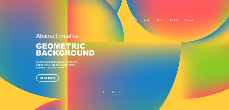 Circle abstract background with fluid gradient colors. Vector illustration for Illustrazione stock