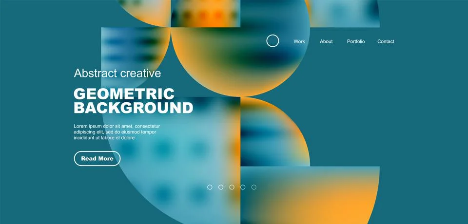 Circle abstract background with fluid gradient colors. Vector illustration for Illustrazione stock