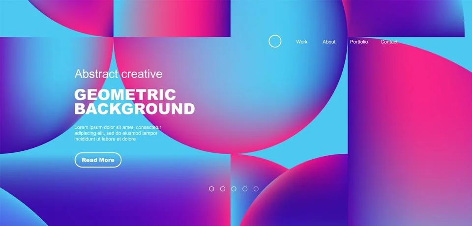 Circle abstract background with fluid gradient colors. Vector illustration for 스톡 일러스트