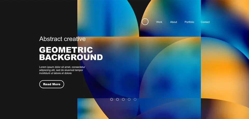 Circle abstract background with fluid gradient colors. Vector illustration for Illustrazione stock